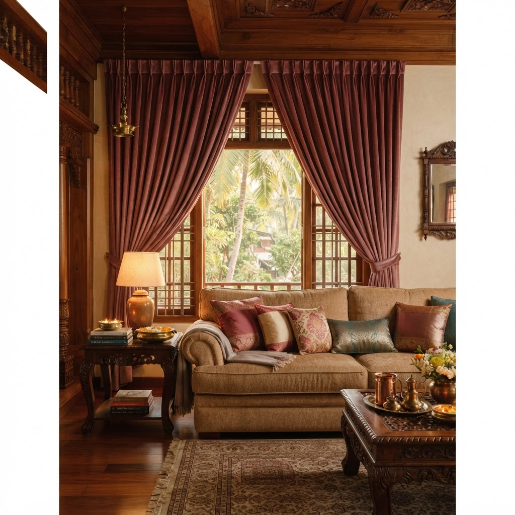 Living Room — Velvet Drapes