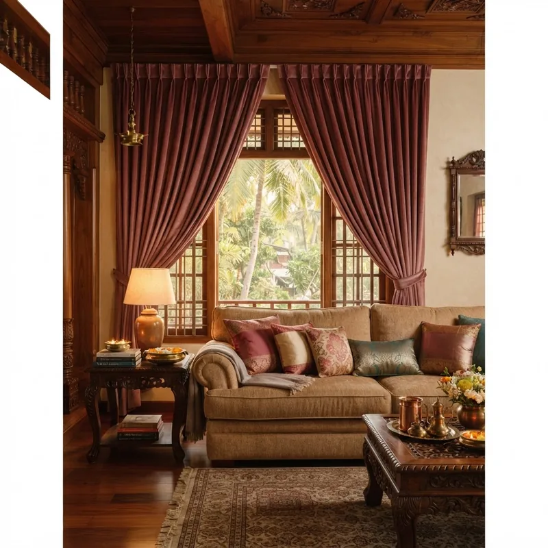 Living Room — Velvet Drapes